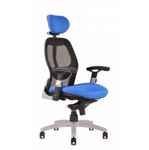 OFFICE PRO kancelářská židle Saturn modrá s područkami - prodloužená záruka 3 roky