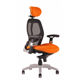 OFFICE PRO kancelářská židle Saturn oranžová + područky - prodloužená záruka 3 roky