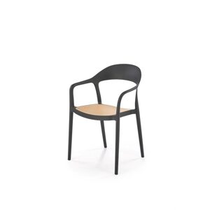 Halmar Stohovatelná jídelní židle K530 - černá