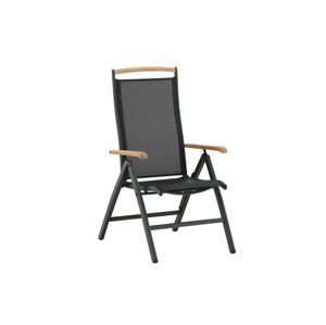 Panama polohovatelná židle černá/teak