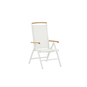 Panama polohovatelná židle bílá/teak
