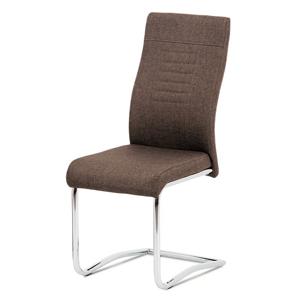 Jídelní židle GURA — chrom, více barev Hnědá