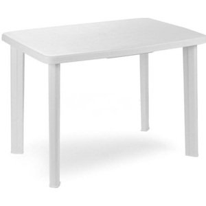 Zahradní stůl ELSA — bílá, plast
