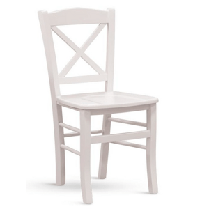 Dřevěná jídelní židle Stima CLAYTON MASIV – bílá, nosnost 155 kg