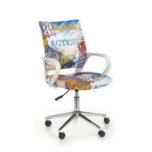 Dětská židle na kolečkách IBIS FREESTYLE — vícebarevná látka