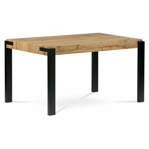 Jídelní stůl WASA   – MDF dub / ocel, 140x88x76 cm