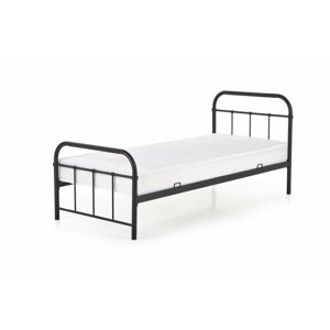 Jednolůžková postel LINDA –⁠ 90x200, kov, černá