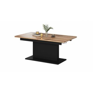 Konferenční rozkládací stolek BUSETTI — dub wotan / černá