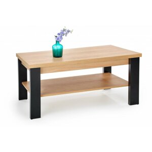 Konferenční stolek JENNA — přírodní hickory / černá