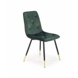 Jídelní židle ROSARIO –⁠ kov/látka, zelená