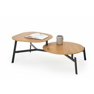 Konferenční stolek ZIGGY — zlatý dub / černá