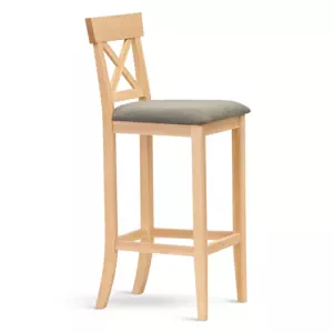 Barová židle HOKER – masiv dub, látka, více barev