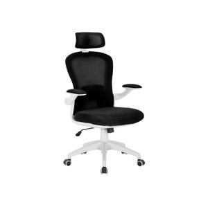 Kancelářská otočná židle LENNY s podhlavníkem — síť, více barev Černá