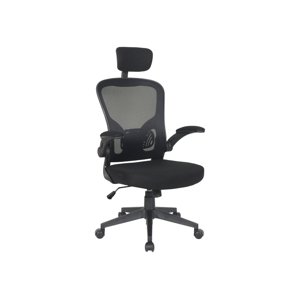 Kancelářská otočná židle DAVE — síť, látka, černá