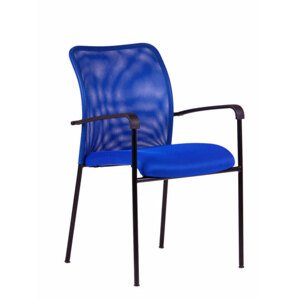 Jednací kovová židle Office Pro TRITON BLACK – s područkami, více barev Modrá DK 90